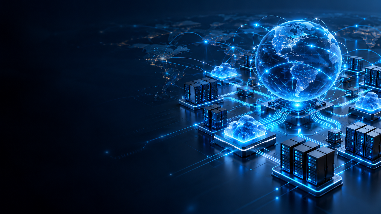Connected cloud and server infrastructure across a global network